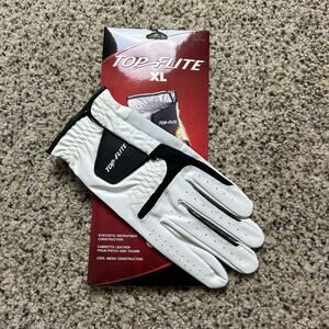 NEW Top Flite Men's Cadet Golf Glove Size XL Left Hand Super Grip White Leather